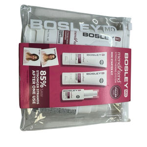 Bosley MD Hair Kit Travel Size White Pink NWT